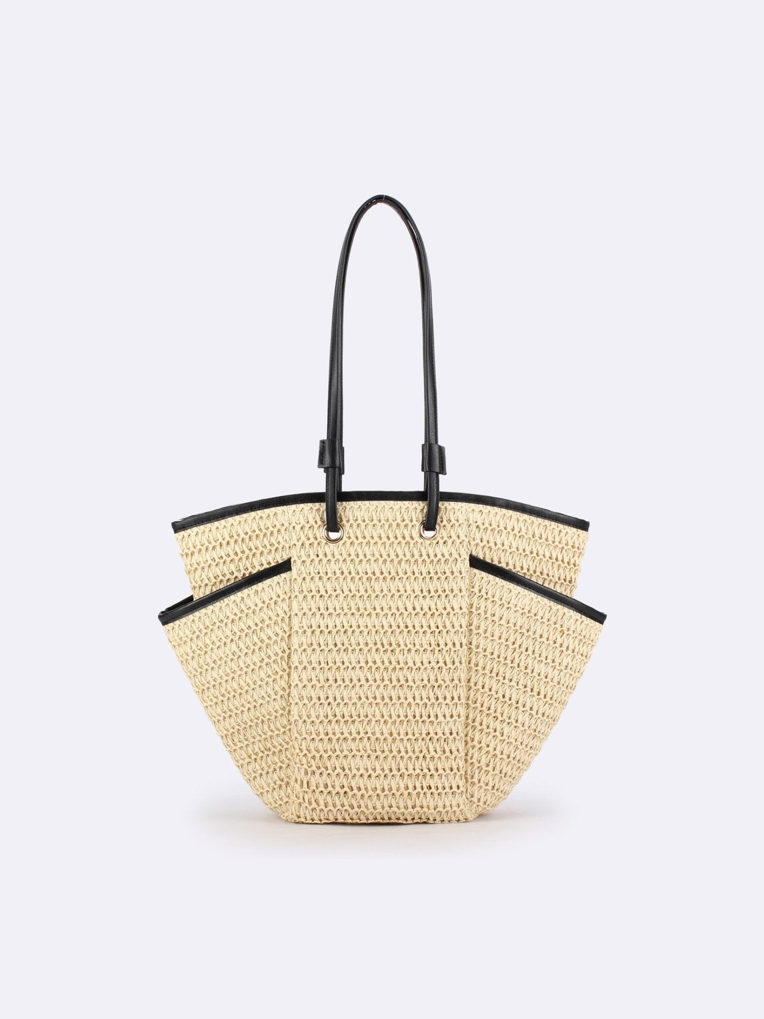 Handwoven Large Tote – Designer Beach Bag, Daily Casual Vacation Purse, Versatile Women's Accessory - Courbe et Compagnie