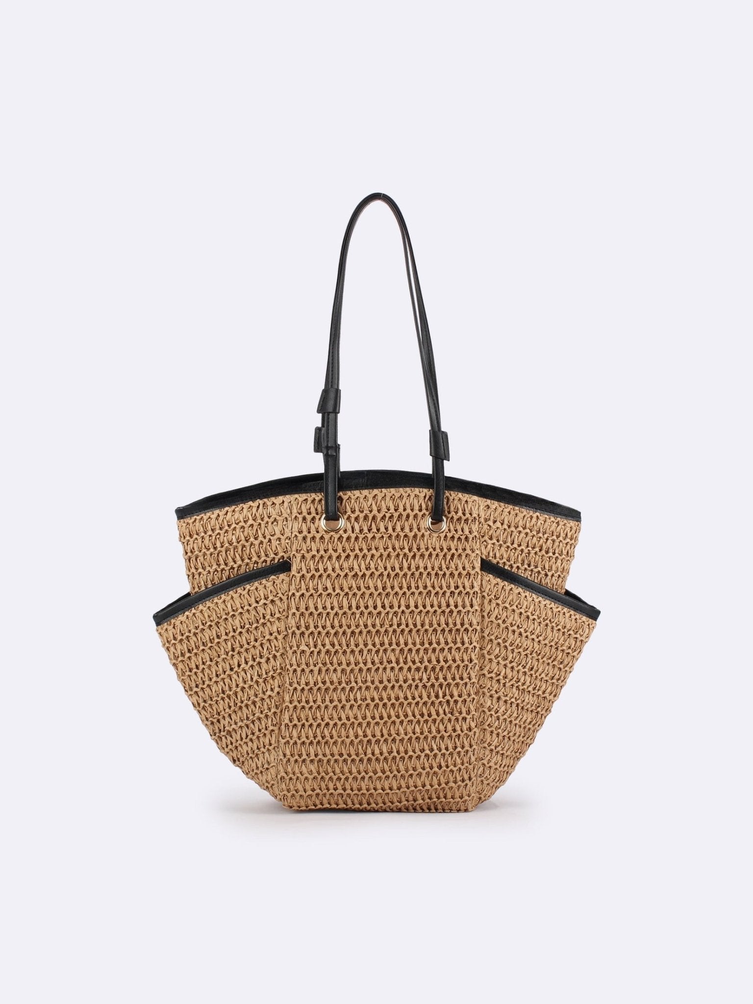 Handwoven Large Tote – Designer Beach Bag, Daily Casual Vacation Purse, Versatile Women's Accessory - Courbe et Compagnie