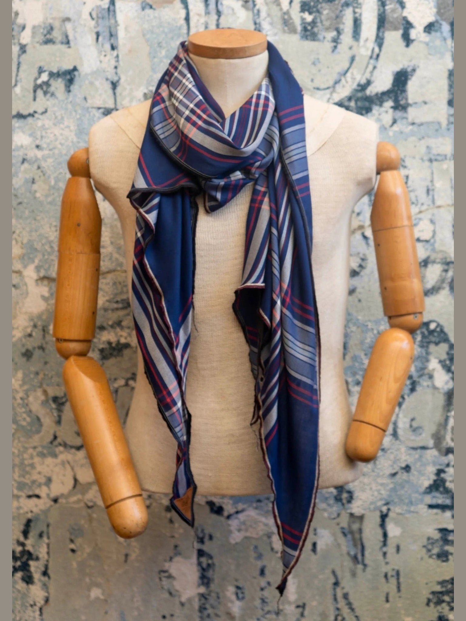 Harbor Plaid Silk Scarf - Courbe et Compagnie