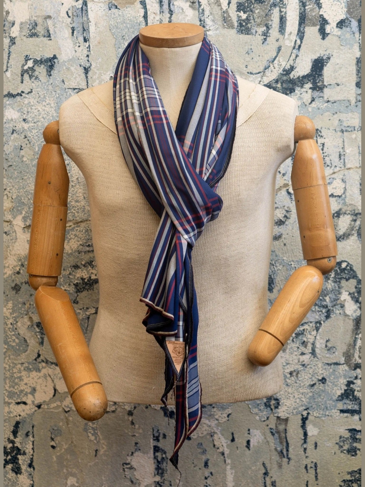 Harbor Plaid Silk Scarf - Courbe et Compagnie