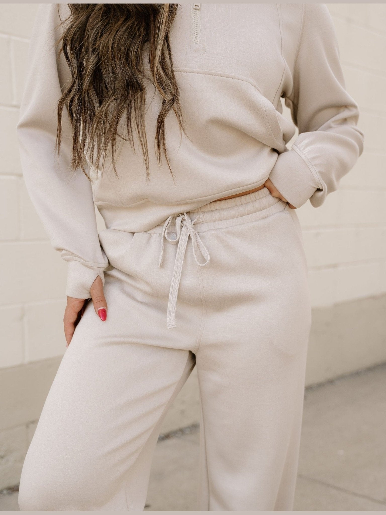 Harlow Set Active Pants 2pcs Outfit - Taupe - Courbe et Compagnie