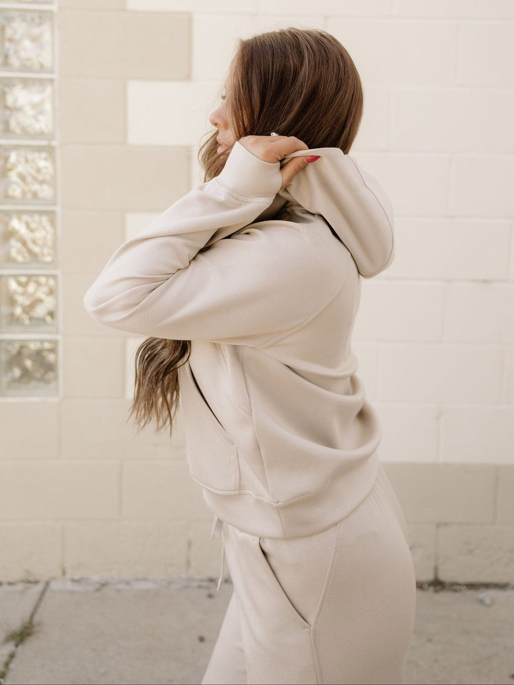 Harlow Set Active Pants 2pcs Outfit - Taupe - Courbe et Compagnie