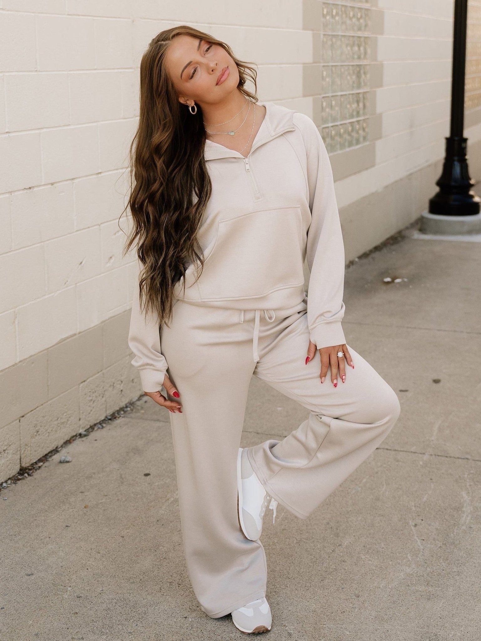 Harlow Set Active Pants 2pcs Outfit - Taupe - Courbe et Compagnie