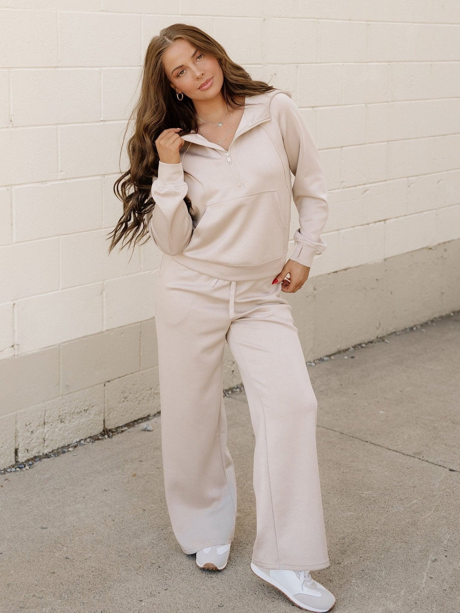 Harlow Set Active Pants 2pcs Outfit - Taupe - Courbe et Compagnie