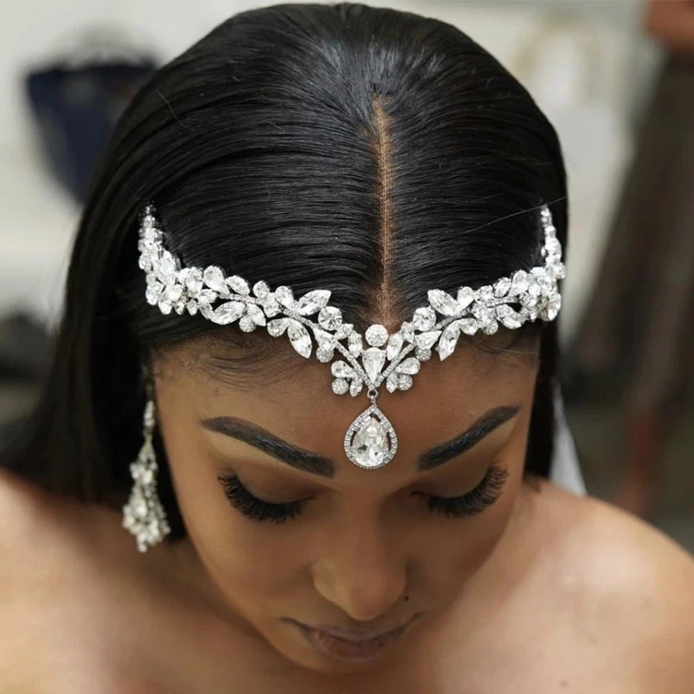 Head Chain Bridal Jewelry Women Luxury High-end Zircon Headband - Courbe et Compagnie