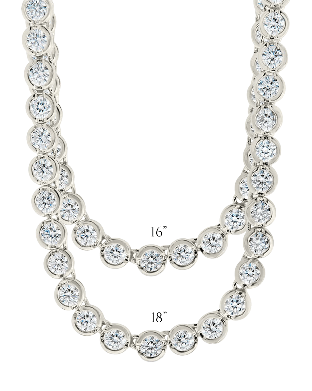 Helene Bezel CZ Tennis Necklace - Courbe et Compagnie