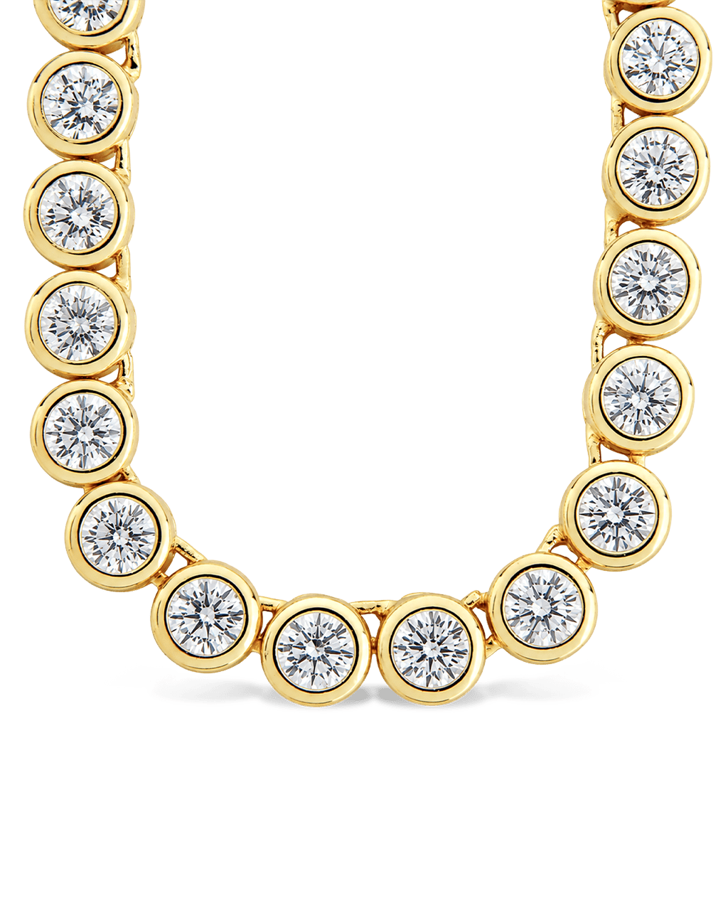 Helene Bezel CZ Tennis Necklace - Courbe et Compagnie