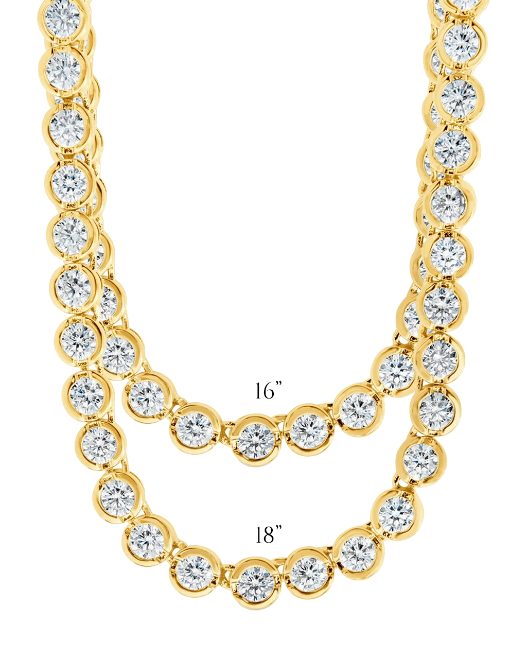 Helene Bezel CZ Tennis Necklace - Courbe et Compagnie