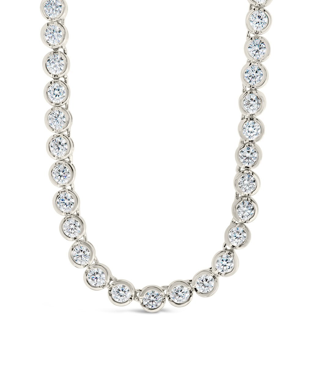 Helene Bezel CZ Tennis Necklace - Courbe et Compagnie