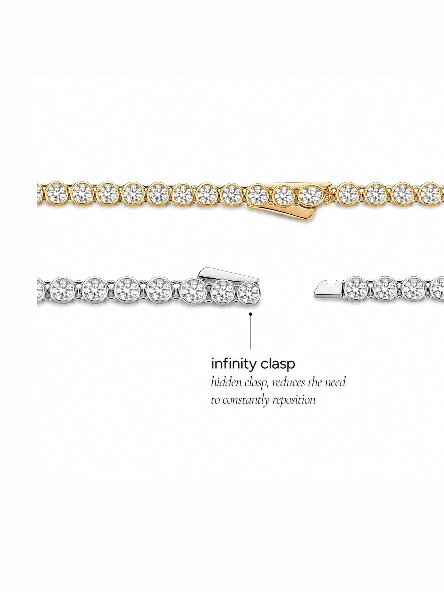 Helene Bezel CZ Tennis Necklace - Courbe et Compagnie