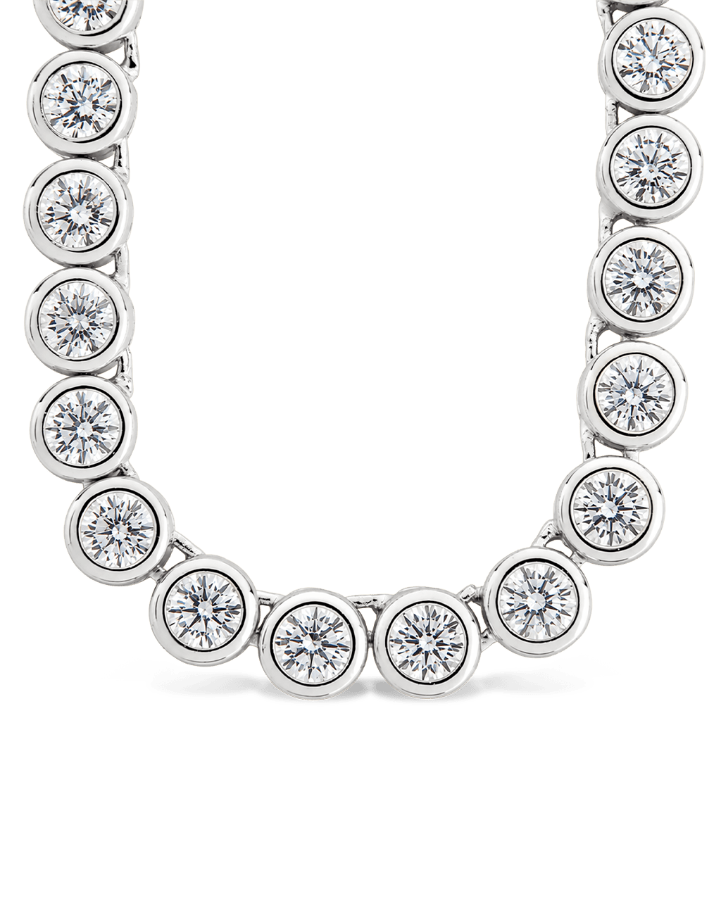 Helene Bezel CZ Tennis Necklace - Courbe et Compagnie