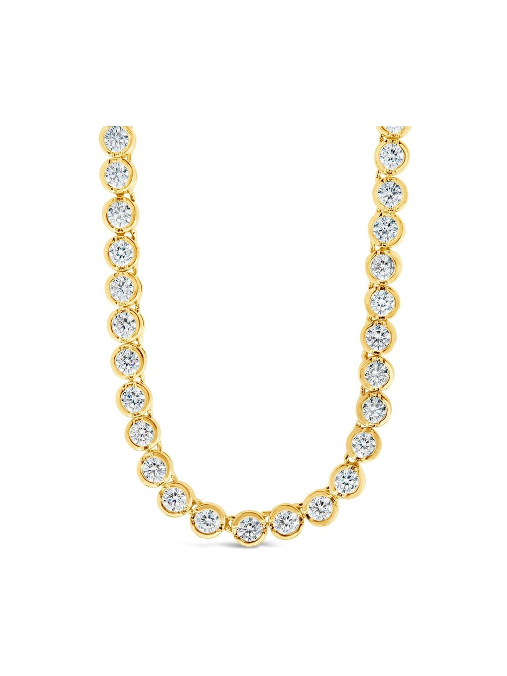 Helene Bezel CZ Tennis Necklace - Courbe et Compagnie