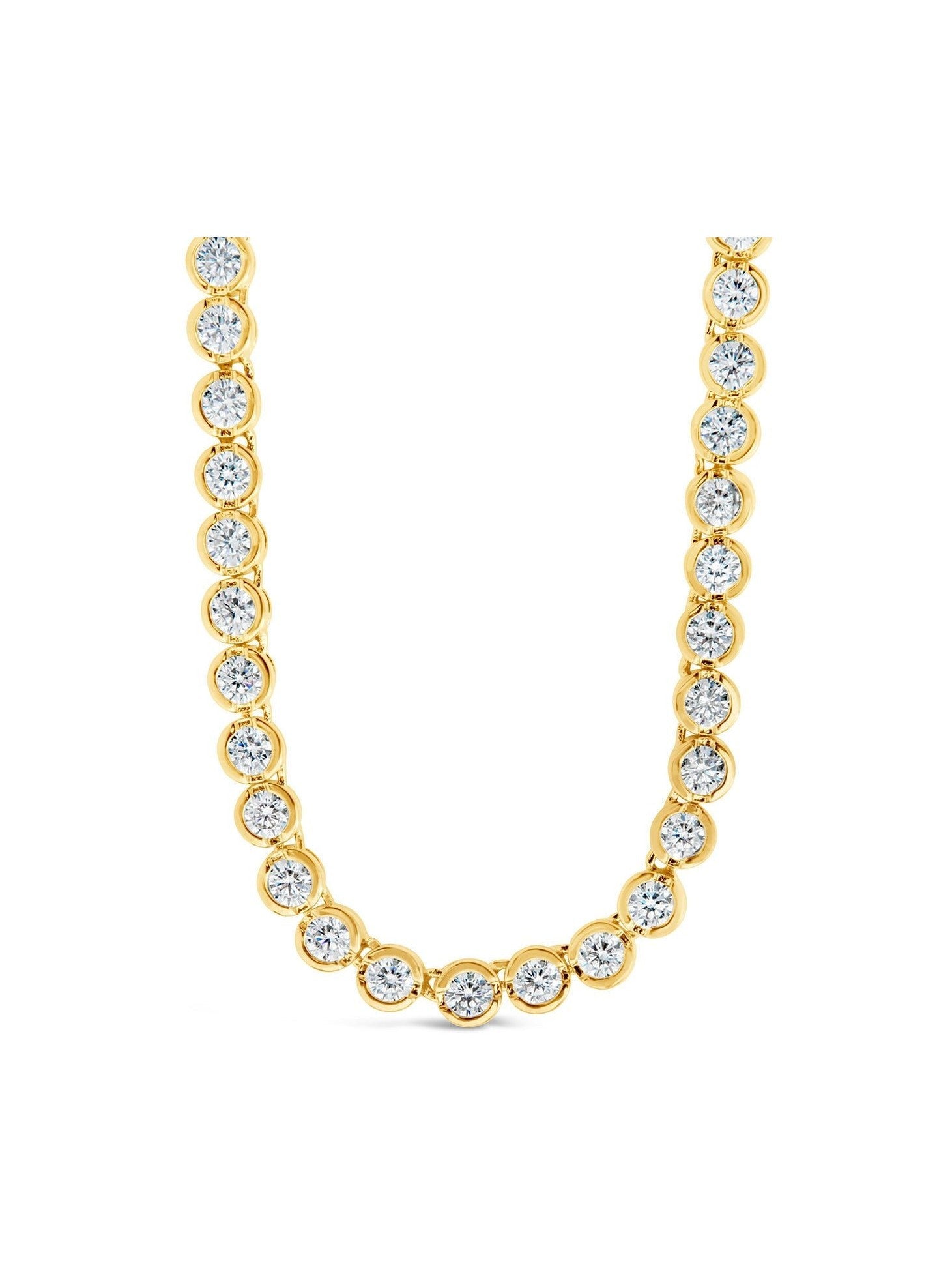 Helene Bezel CZ Tennis Necklace - Courbe et Compagnie