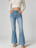 High-Waist Slim-Fit Flared Jeans - Courbe et Compagnie