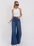 High-Waisted Flared Denim Pants - Courbe et Compagnie
