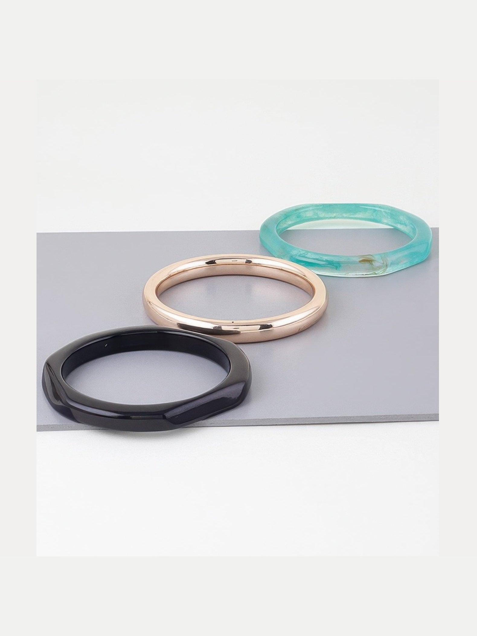 HIGHLINE Triple Geometric Marble Bracelet | Bold BYMANYC ® New York Style - Courbe et Compagnie