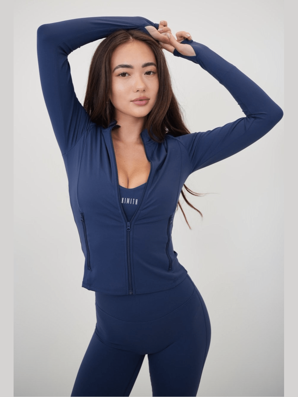 I Live in Luxury Navy Blue Perfect Fit Jacket - Courbe et Compagnie