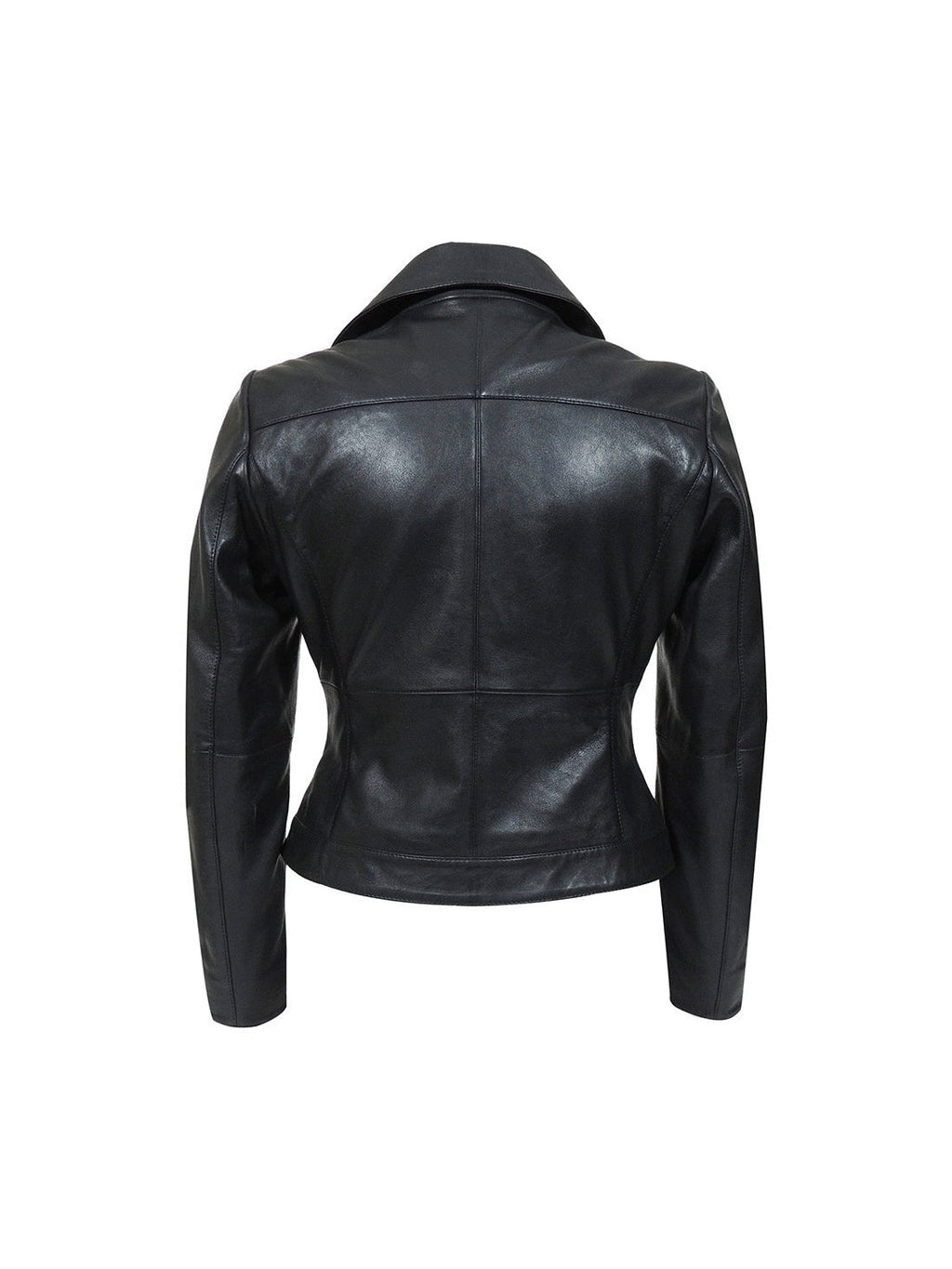 IL Womens Rigid Short Biker Leather Jacket - Courbe et Compagnie