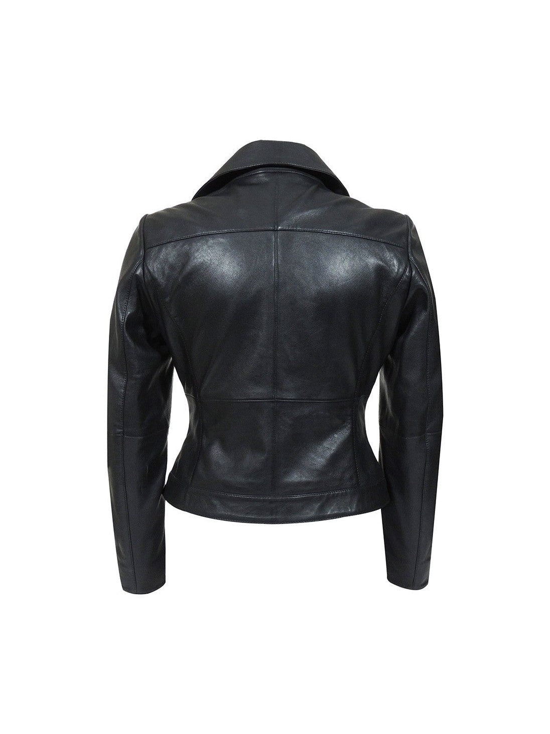 IL Womens Rigid Short Biker Leather Jacket - Courbe et Compagnie