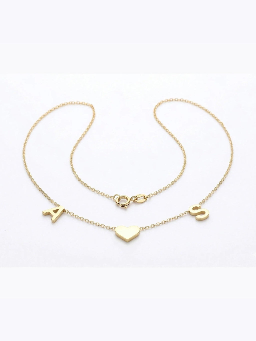 Initial Heart Necklace | Delicate Personalized Jewelry for Women - Courbe et Compagnie