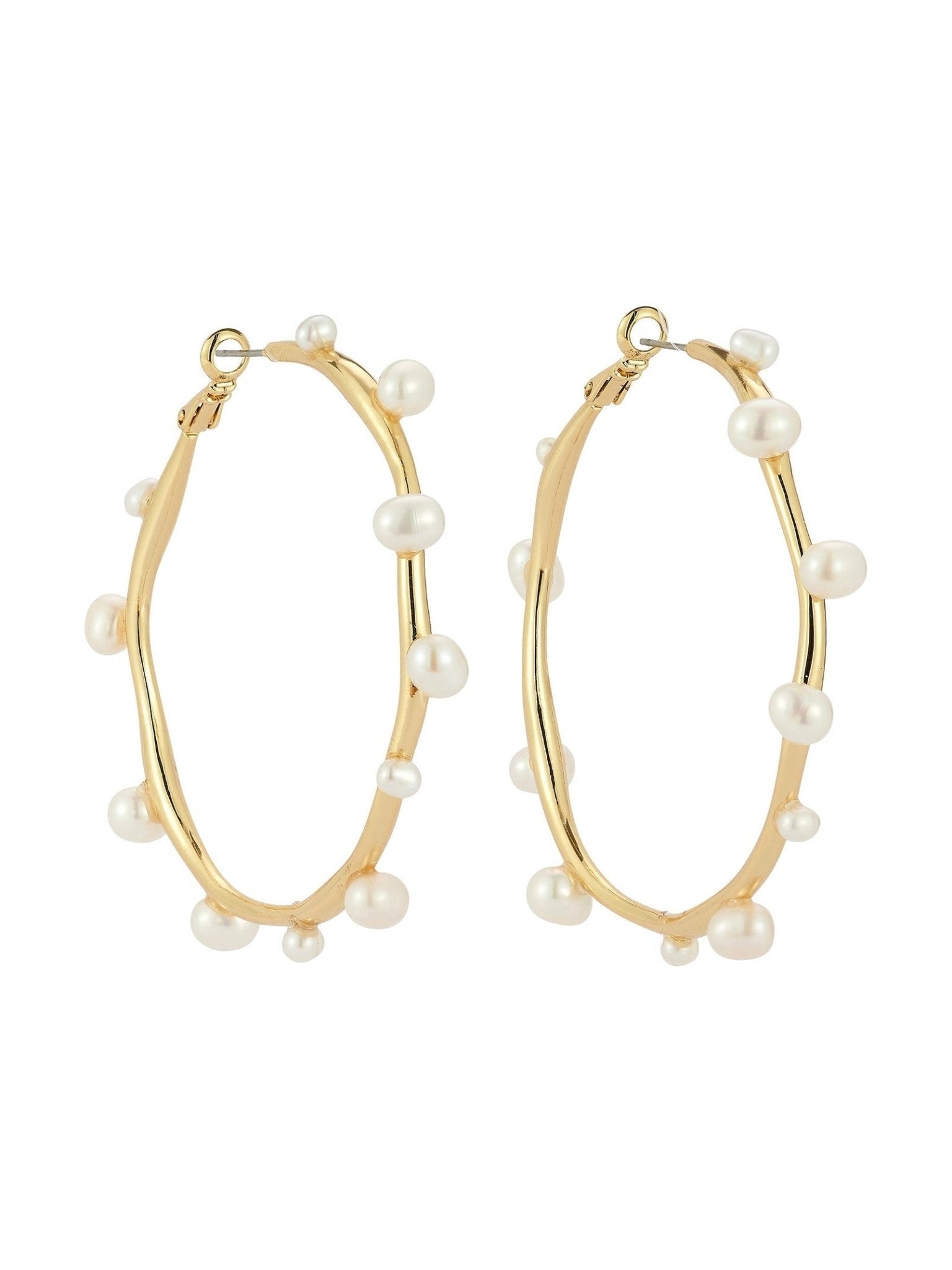 Isla Pearl Hoop Earrings - Courbe et Compagnie