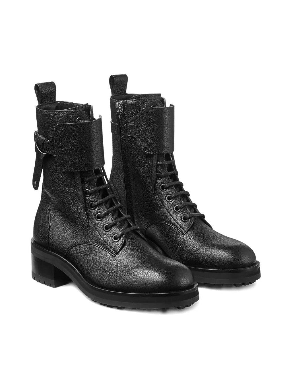 Jimmy Choo Women Rosabel Leather Lace-Up Combat Boots - Courbe et Compagnie