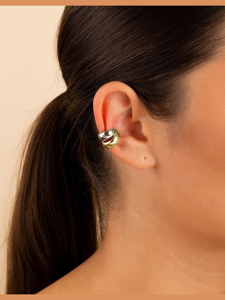 Johanna Two-Tone Interlocking Ear Cuff Set - Courbe et Compagnie