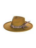 Justin Jolene - Women's Wide Brim Fedora Hat - Courbe et Compagnie