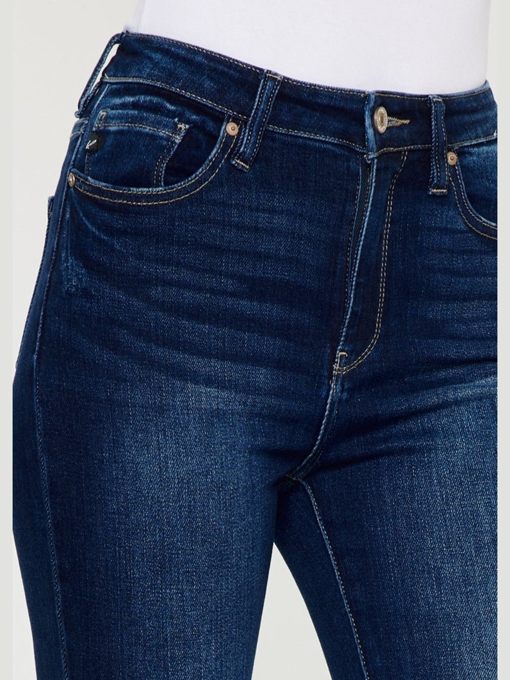 Kancan Full Size High Rise Frayed Ankle Skinny Jeans - Courbe et Compagnie
