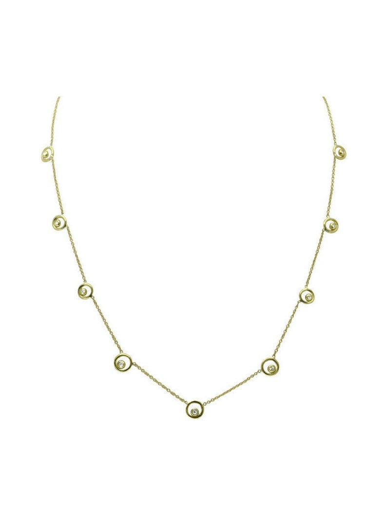 Karma Chain- 14K Gold with Ripples of Diamonds - Courbe et Compagnie