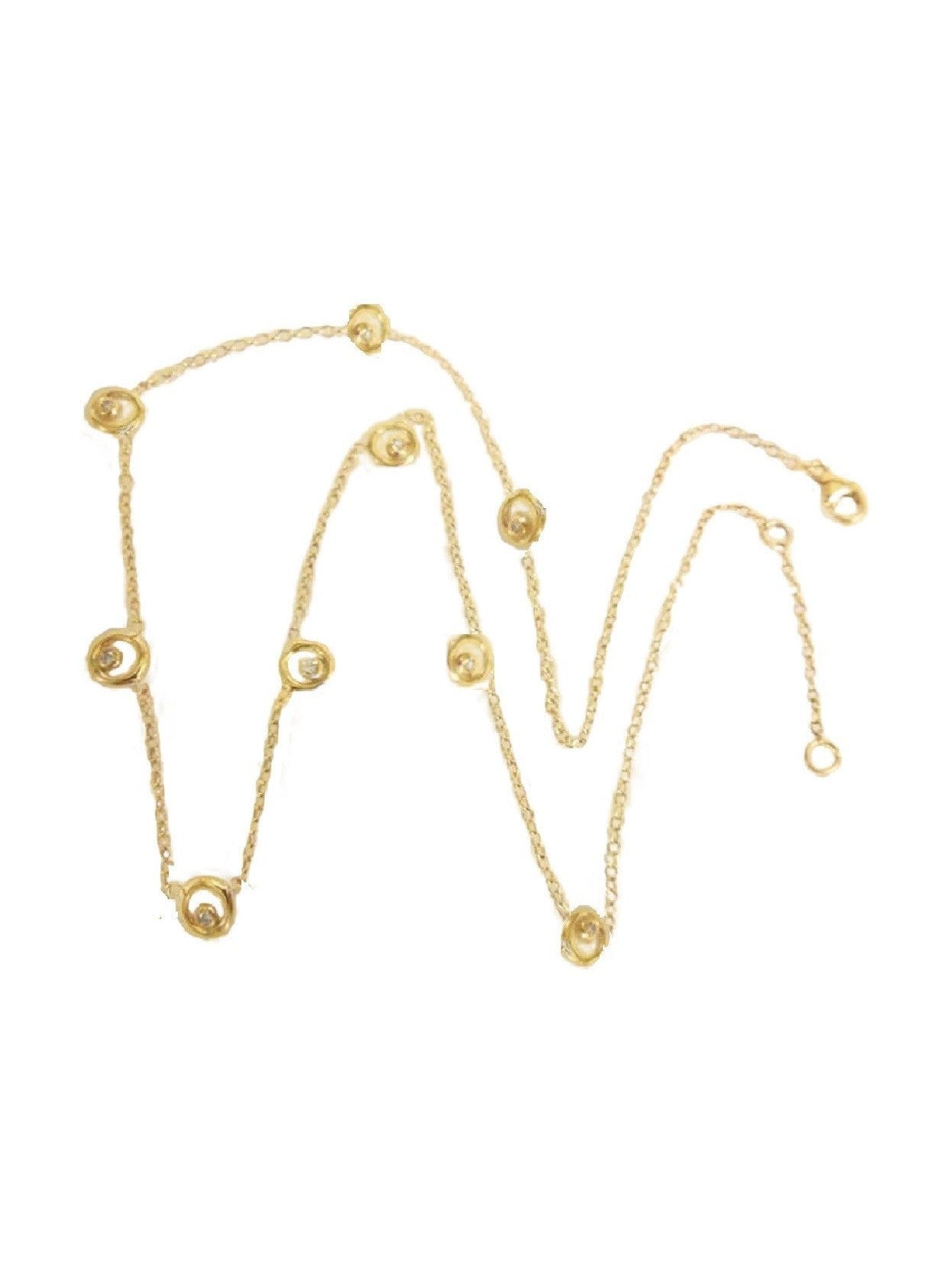 Karma Chain- 14K Gold with Ripples of Diamonds - Courbe et Compagnie