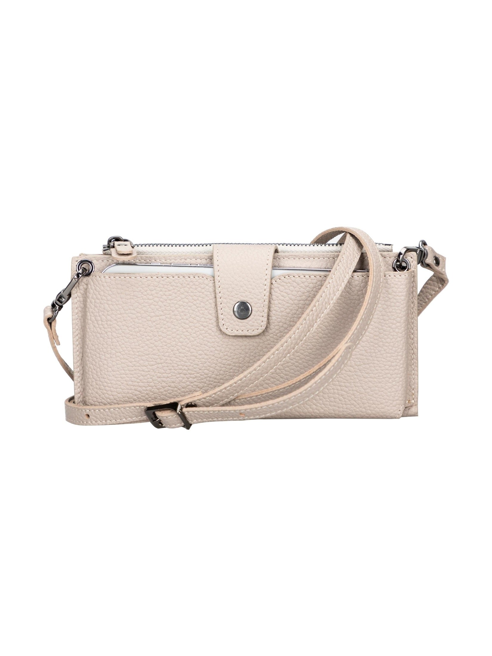 Kaycee Leather Women's Cell Phone Wallet with Strap - Courbe et Compagnie