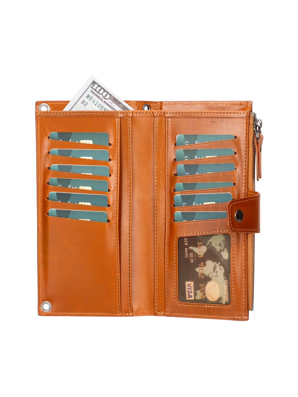 Kaycee Leather Women's Cell Phone Wallet with Strap - Courbe et Compagnie