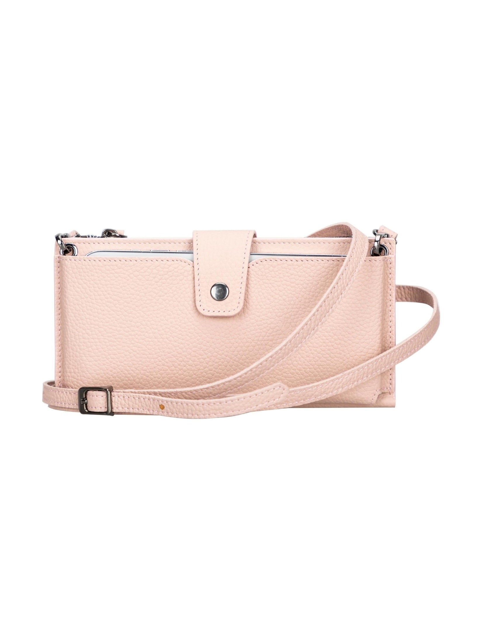 Kaycee Leather Women's Cell Phone Wallet with Strap - Courbe et Compagnie