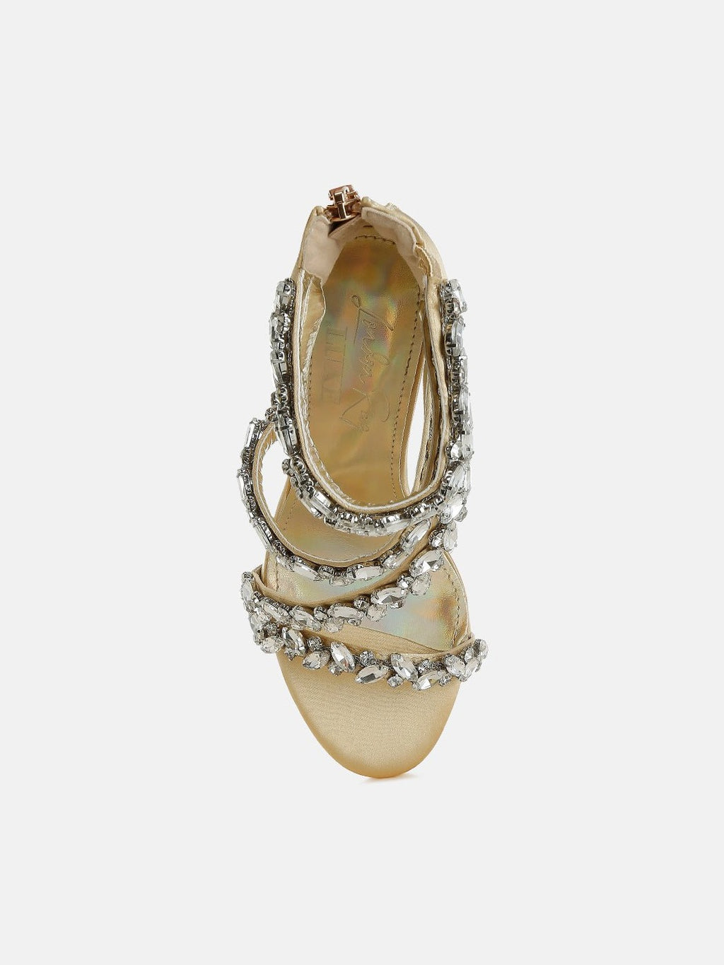 Korna Diamante Embellished Stiletto Heel Sandals - Courbe et Compagnie