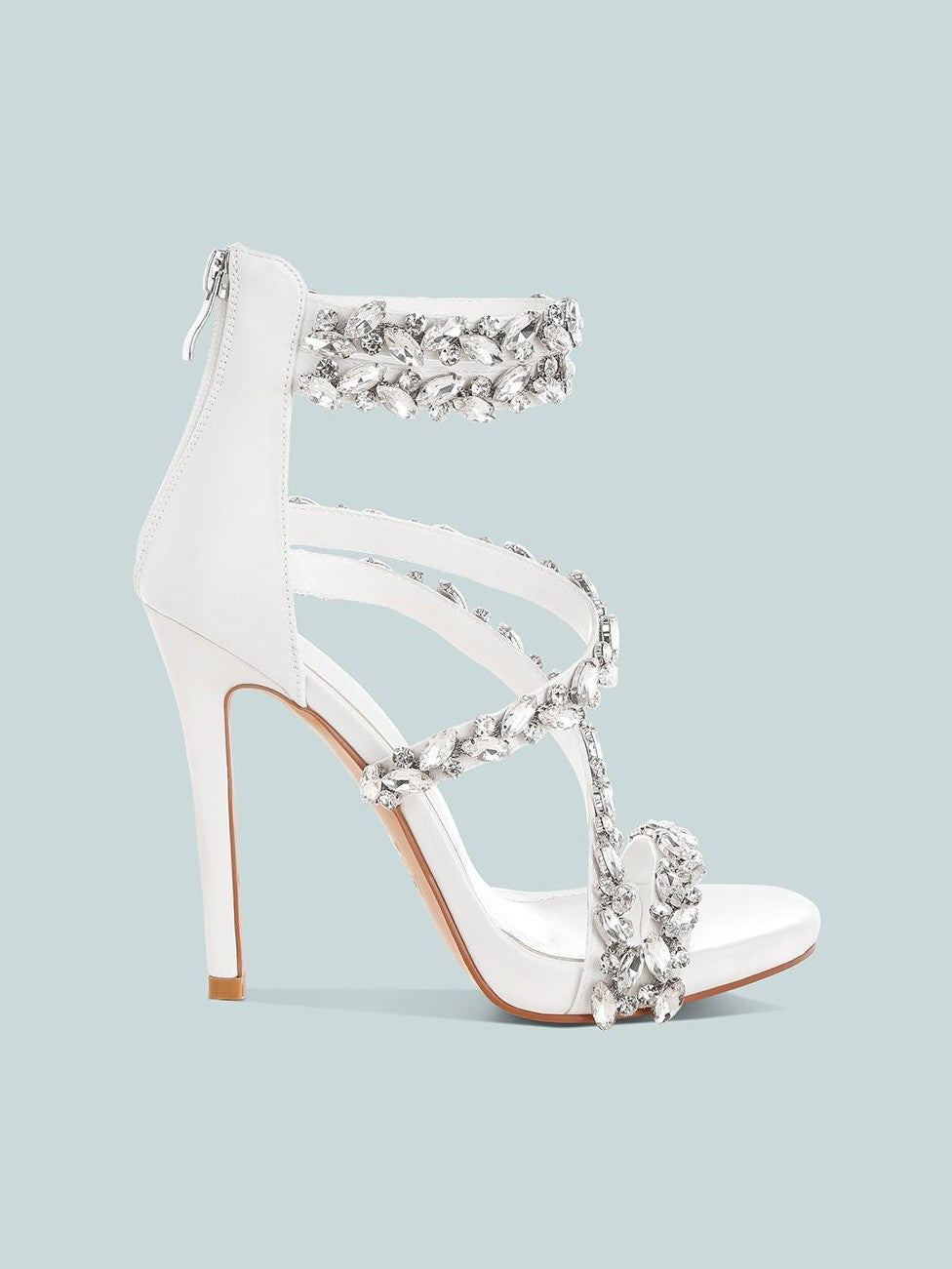 Korna Diamante Embellished Stiletto Heel Sandals - Courbe et Compagnie
