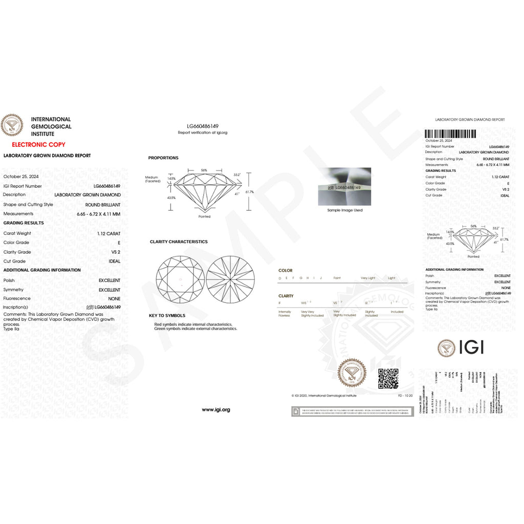 Lab Grown Pink White Diamond Halo Engagement Ring with IGI Certificate - Courbe et Compagnie