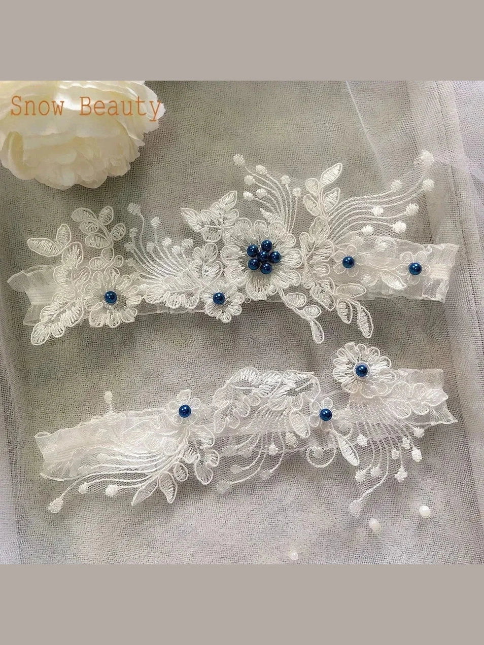 Lace Bridal Wedding Garter Set - Courbe et Compagnie
