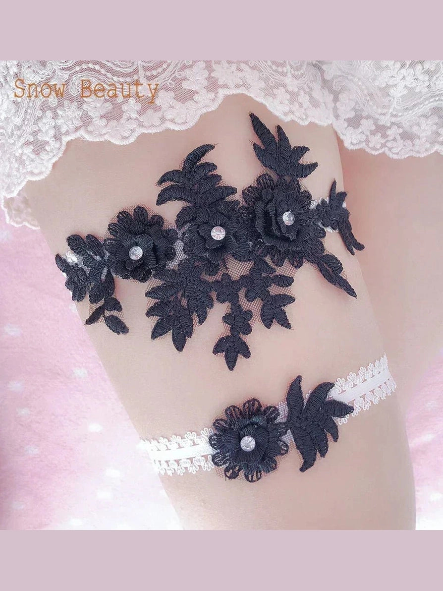 Lace Bridal Wedding Garter Set - Courbe et Compagnie