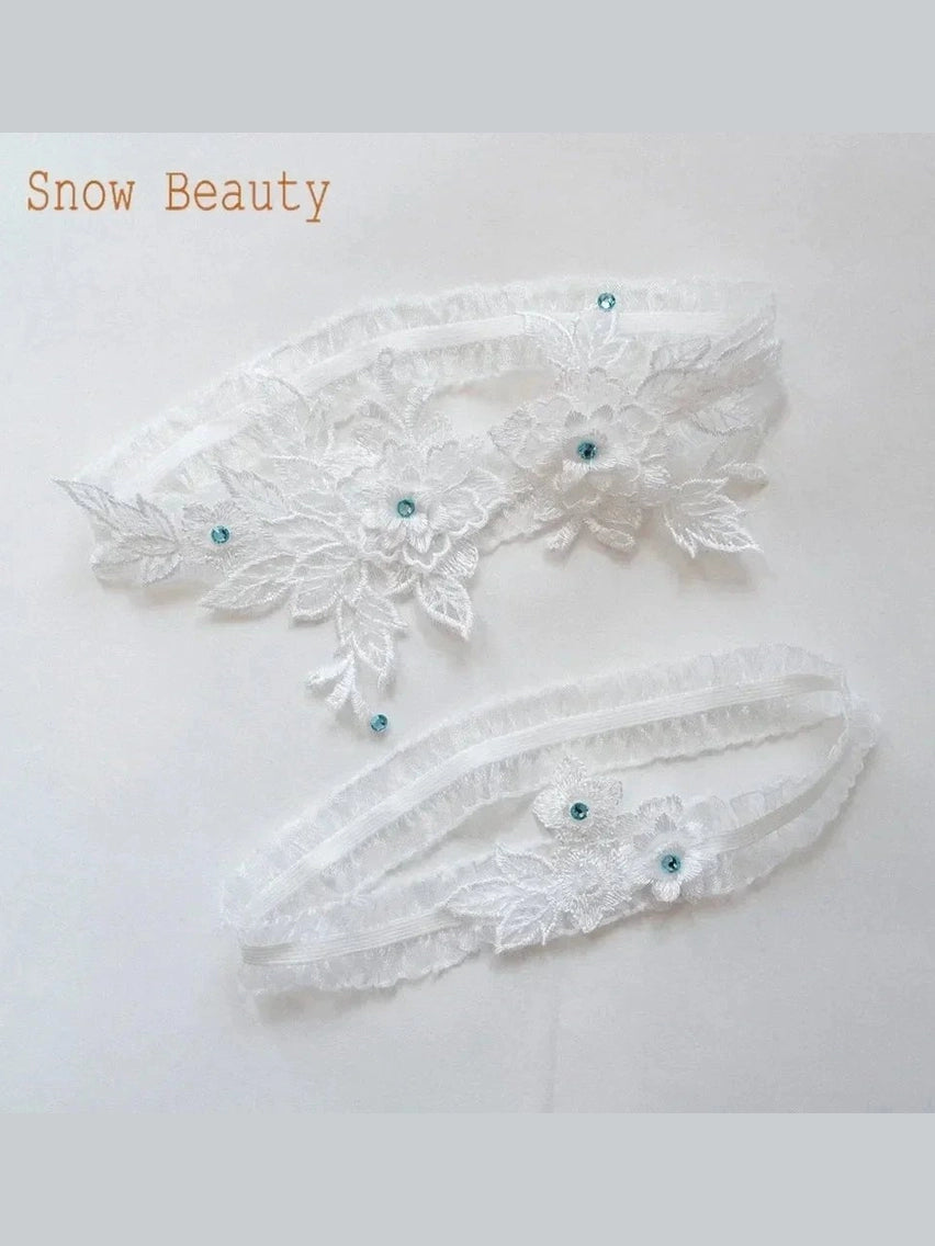 Lace Bridal Wedding Garter Set - Courbe et Compagnie