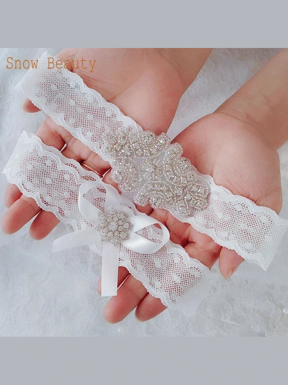 Lace Bridal Wedding Garter Set - Courbe et Compagnie