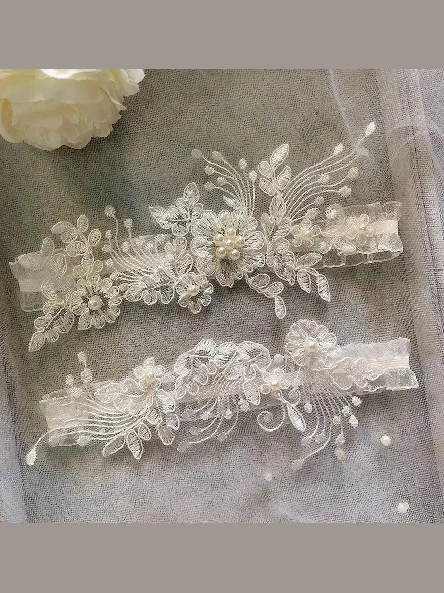 Lace Bridal Wedding Garter Set - Courbe et Compagnie