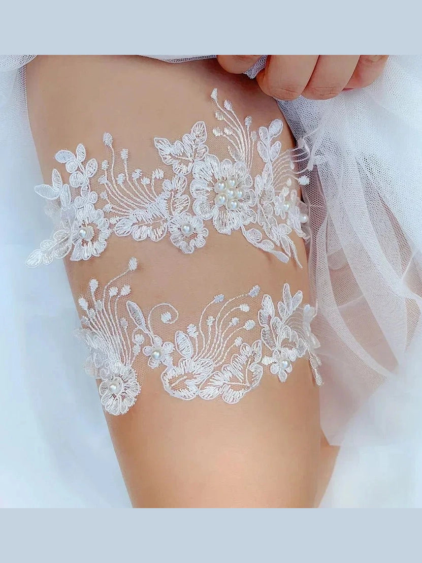 Lace Bridal Wedding Garter Set - Courbe et Compagnie