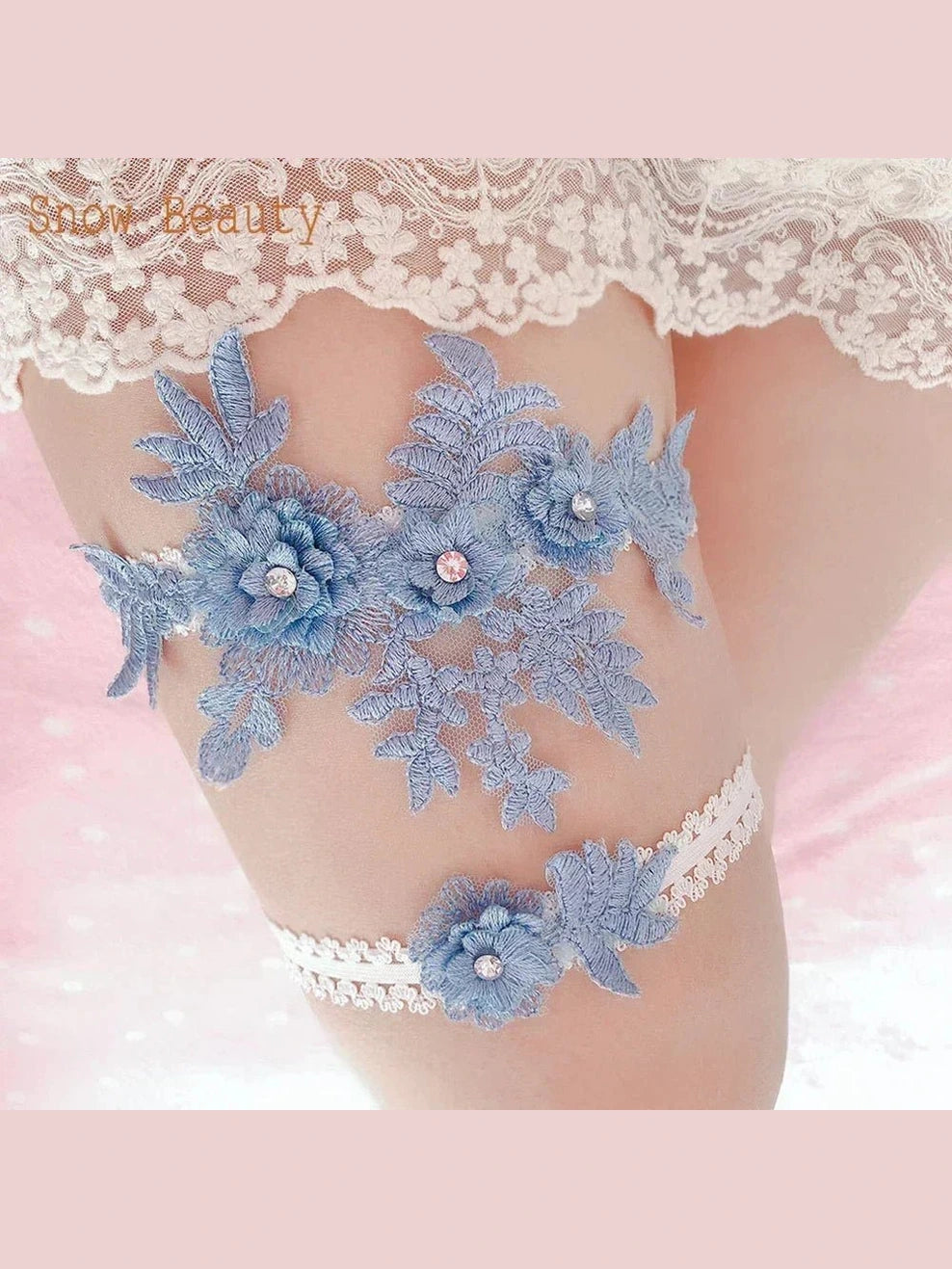 Lace Bridal Wedding Garter Set - Courbe et Compagnie