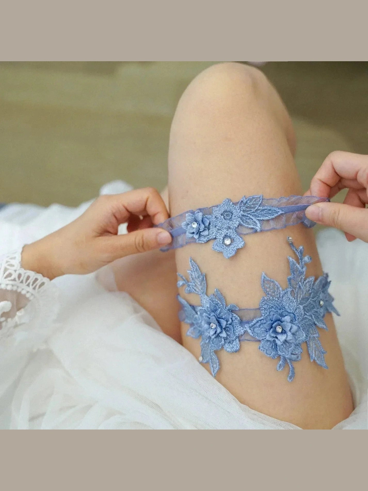 Lace Bridal Wedding Garter Set - Courbe et Compagnie