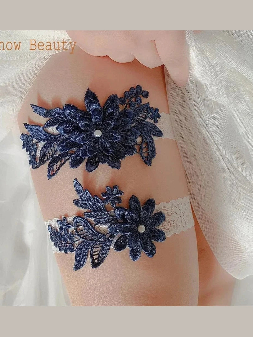 Lace Bridal Wedding Garter Set - Courbe et Compagnie