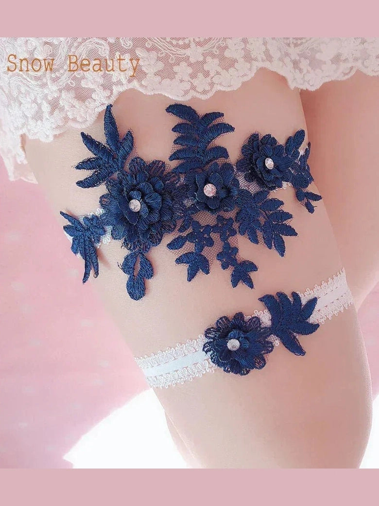 Lace Bridal Wedding Garter Set - Courbe et Compagnie