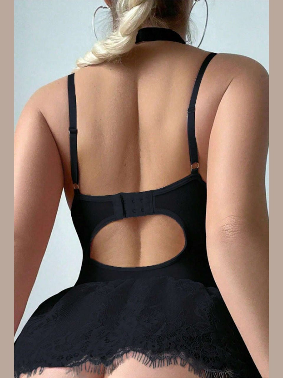 Lace Skirted Babydoll Set - Courbe et Compagnie