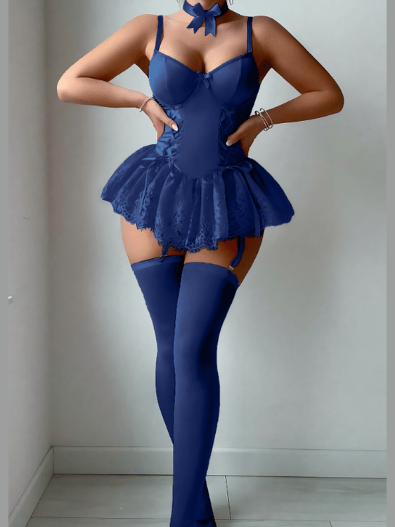 Lace Skirted Babydoll Set - Courbe et Compagnie