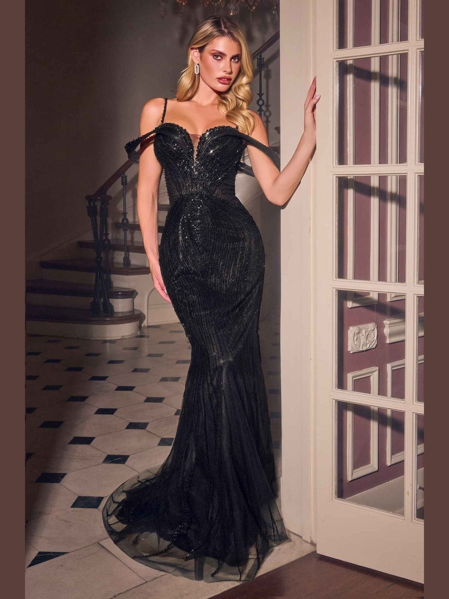 Ladivine CC496 Hollywood Glamour Gown With Modern Couture Edge - Courbe et Compagnie